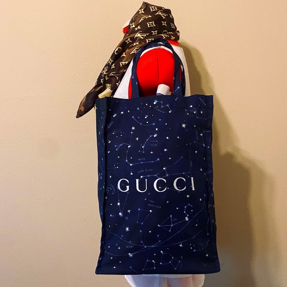 Authentic Gucci Med Lightweight Cotton Bag Zodiac stars constellation